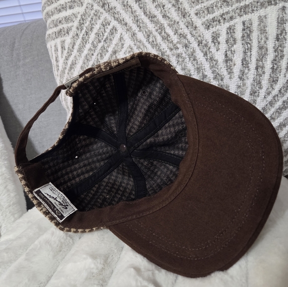 Vtg YounganTweed‎ Houndstooth Wool Baseball Cap - Picture 9 of 12